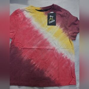 Kids Art Class Tye Die T-Shirt Maroon Size XS